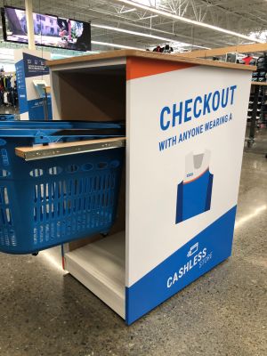 Decathlon's custom checkout station.