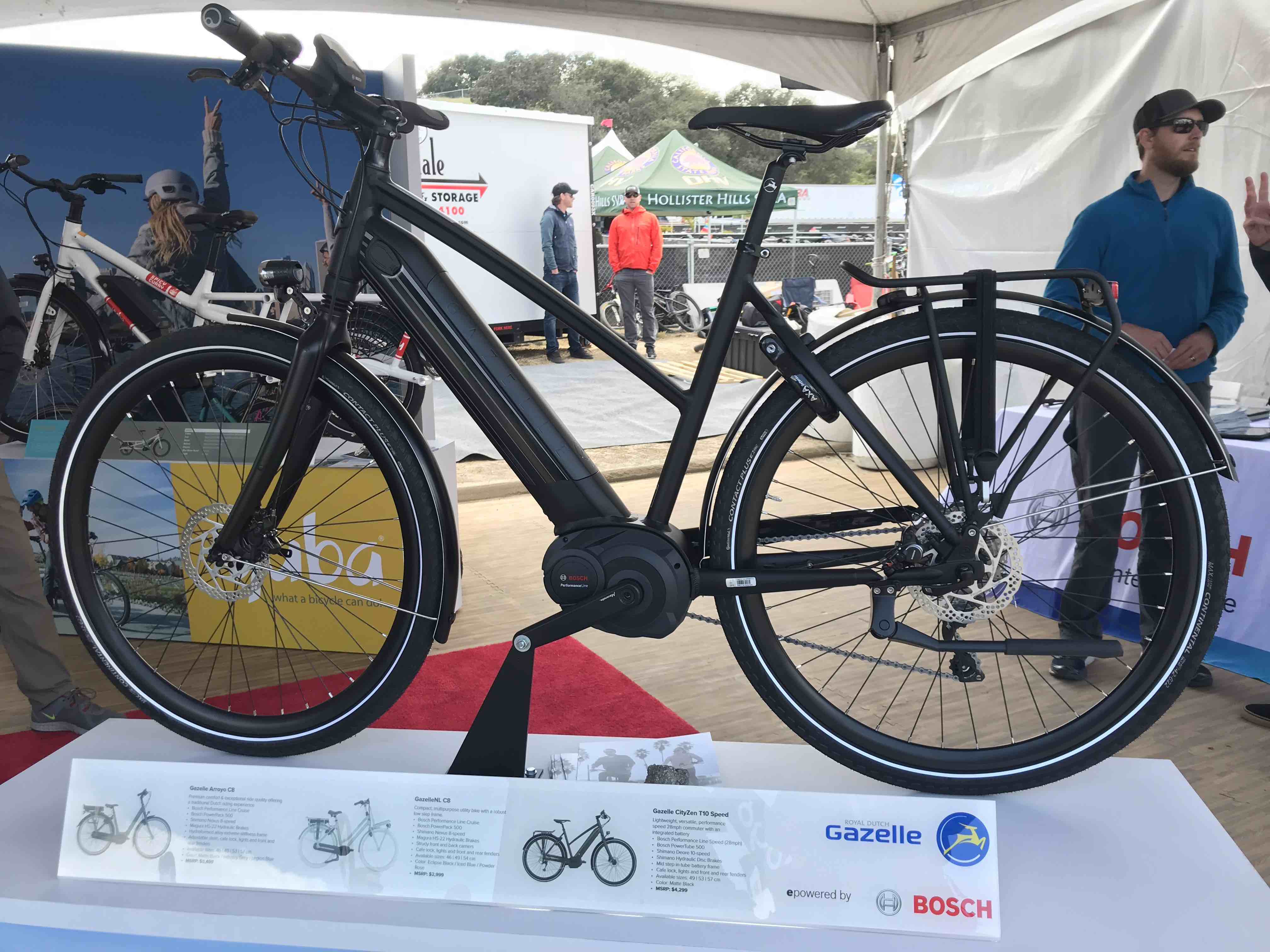 Gazelle is showing its new electric urban commuter, the CityZen, in the Bosch booth.