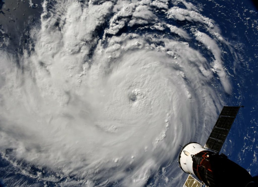 Florence from the International Space Station. Credit: NASA