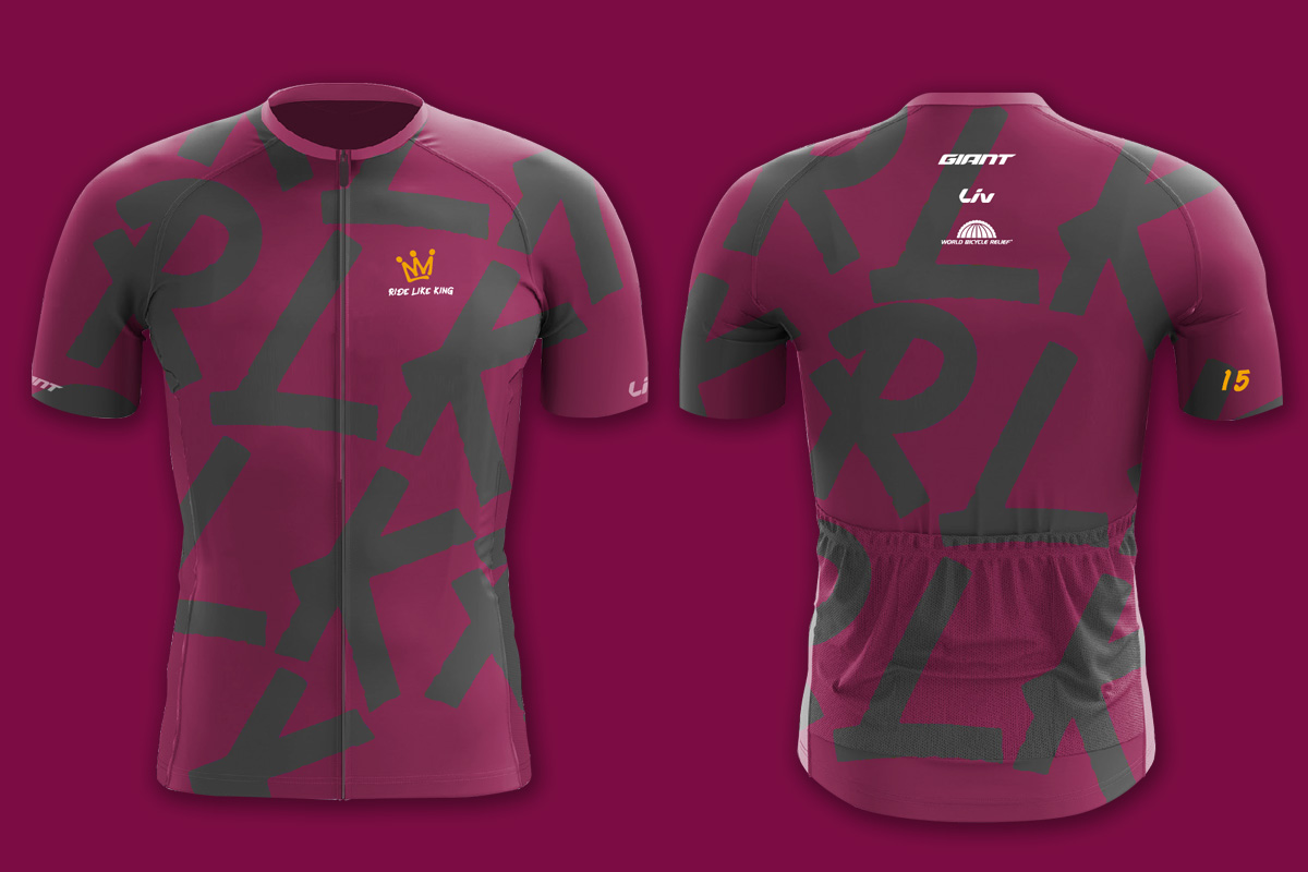 Participants in the May 19-21 Zwift Ride Like King events will be eligible to win one of these special RLK15 jerseys and a signed card from King Liu. 